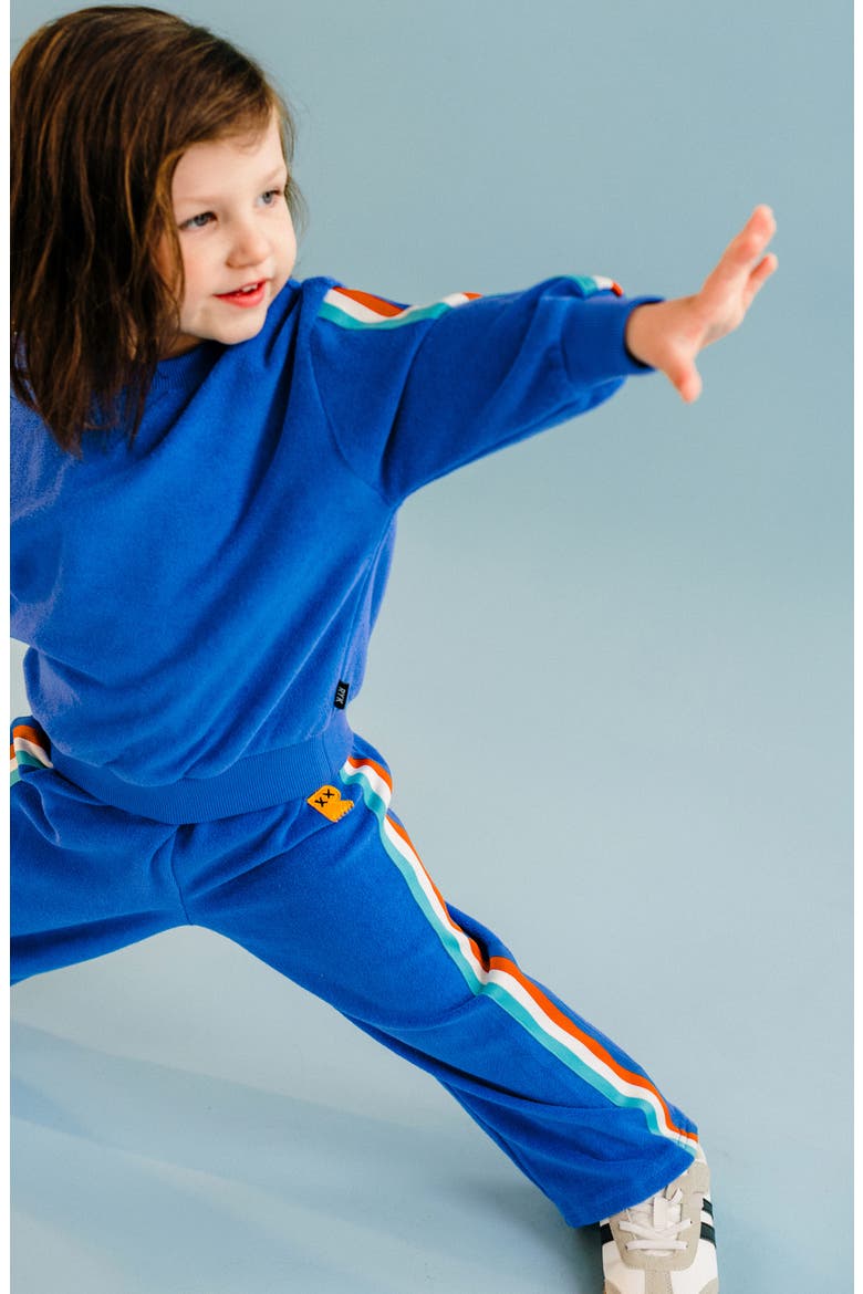Kids' Terry Cloth Pants, Alternate, color, NAVY