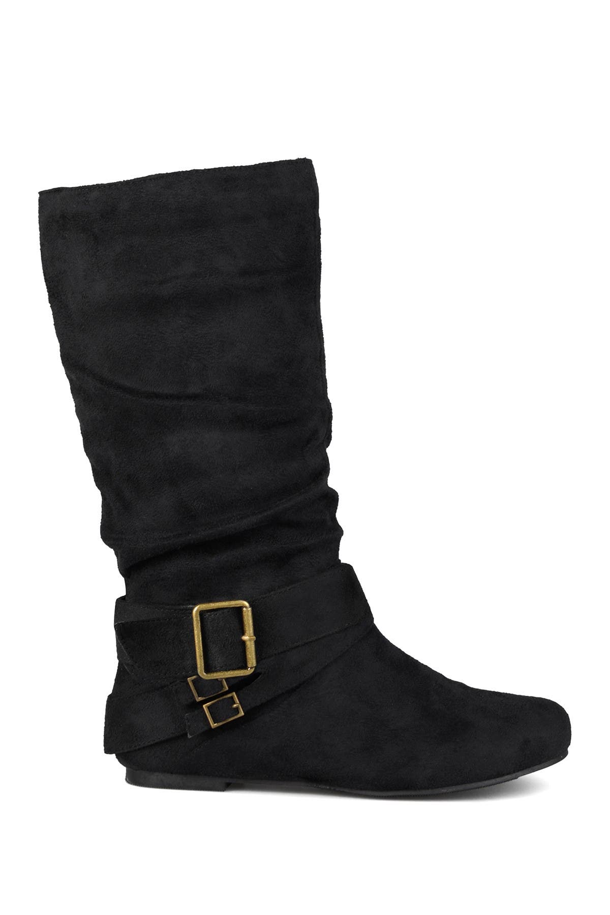 Journee Collection Shelley Buckle Slouchy Boot, Alternate, color, 