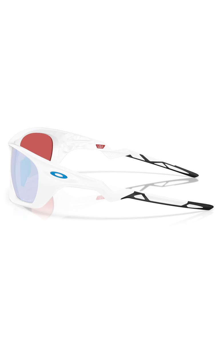 Oakley Lateralis 60mm Prizm<sup>™</sup> Polarized Rectangular Sunglasses, Alternate, color, White