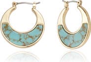 Ettika Turquoise Disc Hoop Earrings