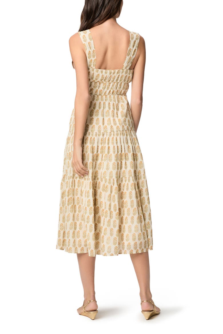 Kinney Tiered Cotton Midi Dress, Alternate, color, BONE MULTI
