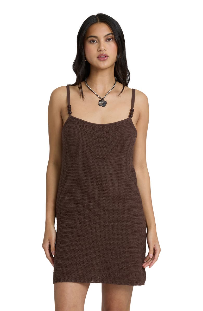Billabong You Stunner Knit Minidress, Alternate, color, Teak
