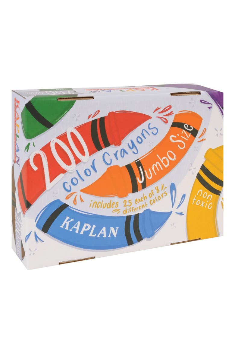 Jumbo Size Crayons Class Pack - 200 Total, 8 Colors, Main, color, White