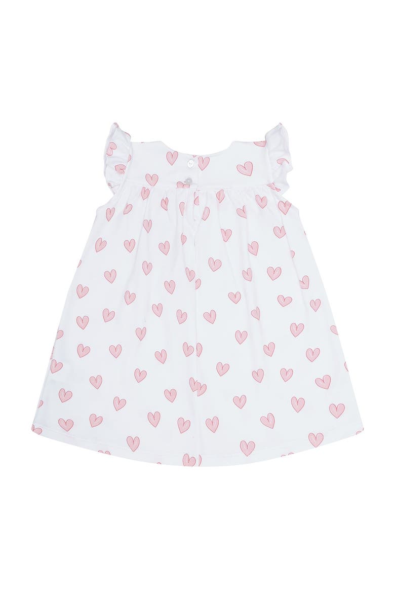 Pink Heart Print Scoop Neck Dress - Toddler & Little Kid, Alternate, color, Pink