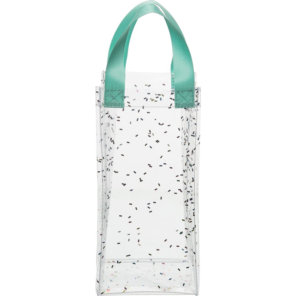 Totalee Gift Confetti Sparkle Clear Wine Bag Plastic Clear 11.5 oz In Multi
