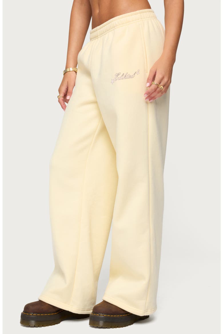 Club Wide Leg Sweatpants, Alternate, color, YELLOW