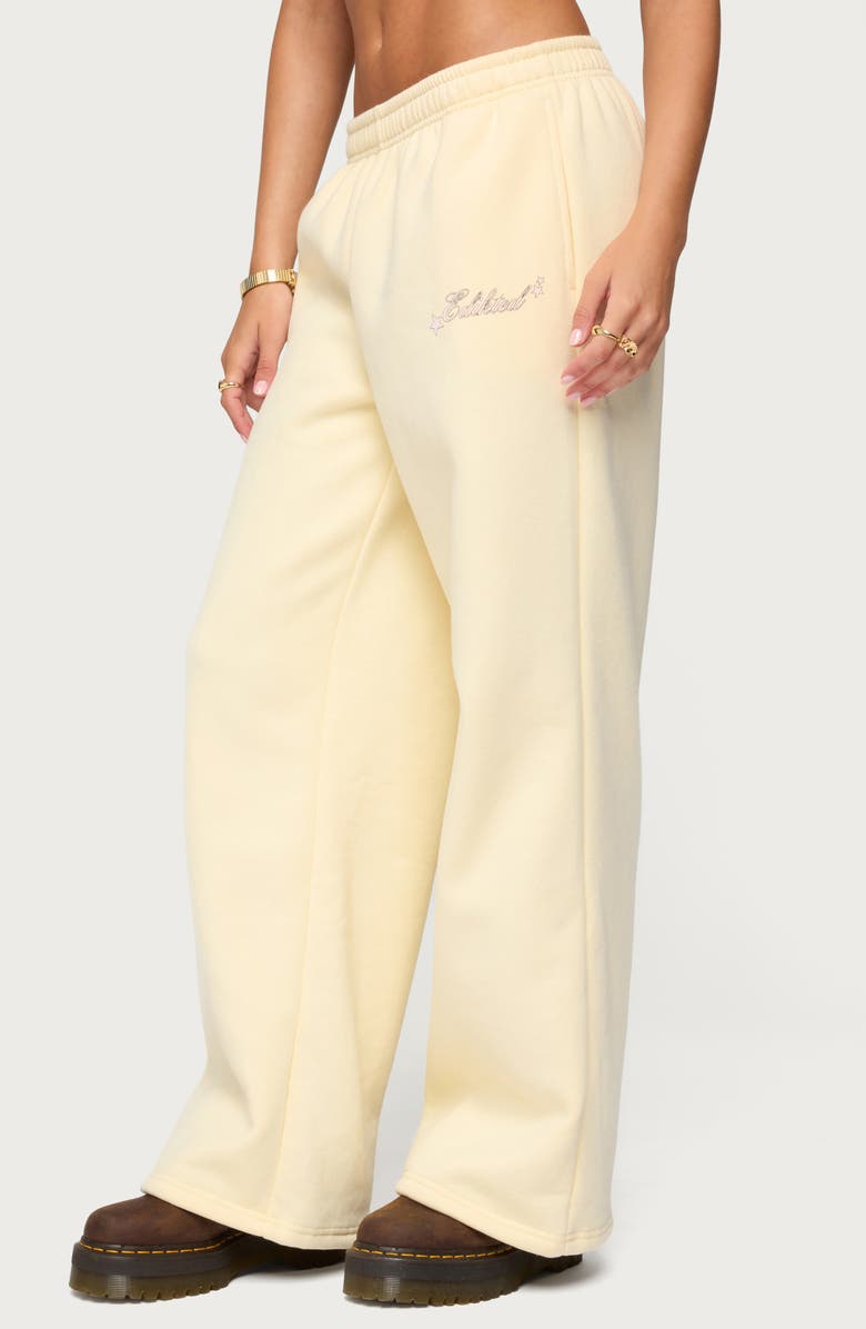 EDIKTED Club Wide Leg Sweatpants, Alternate, color,