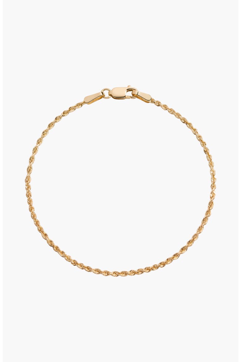 Rope Chain Bracelet, Main, color, Yellow Gold Vermeil