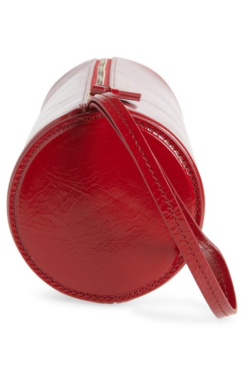 Proenza Schouler Silo Shiny Round Clutch In Red
