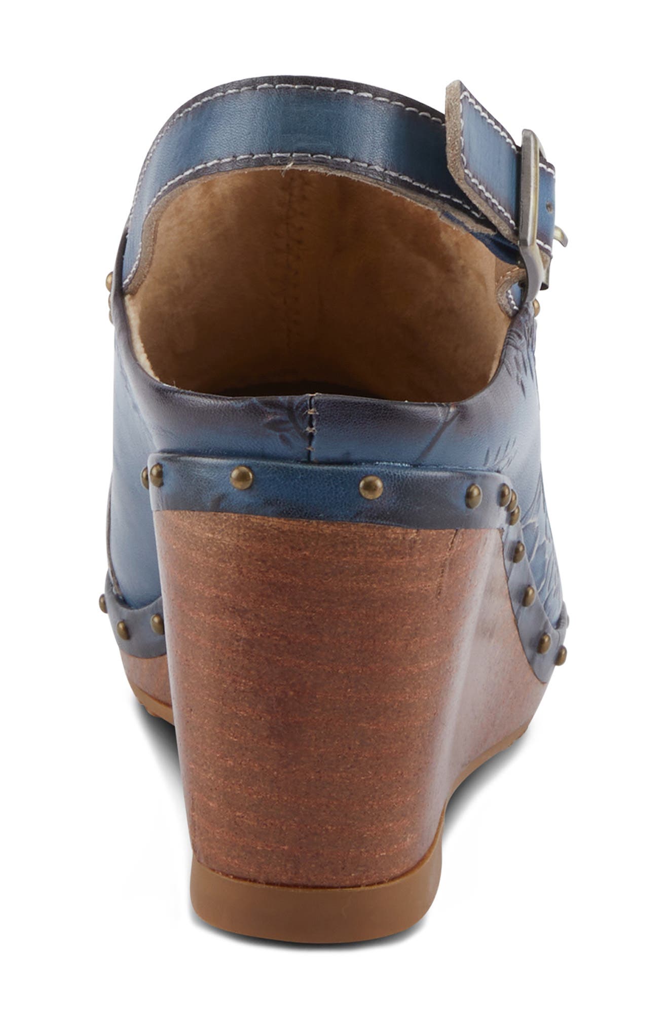 L'Artiste by Spring Step Loveya Slingback Platform Wedge Clog, Alternate, color, Blue