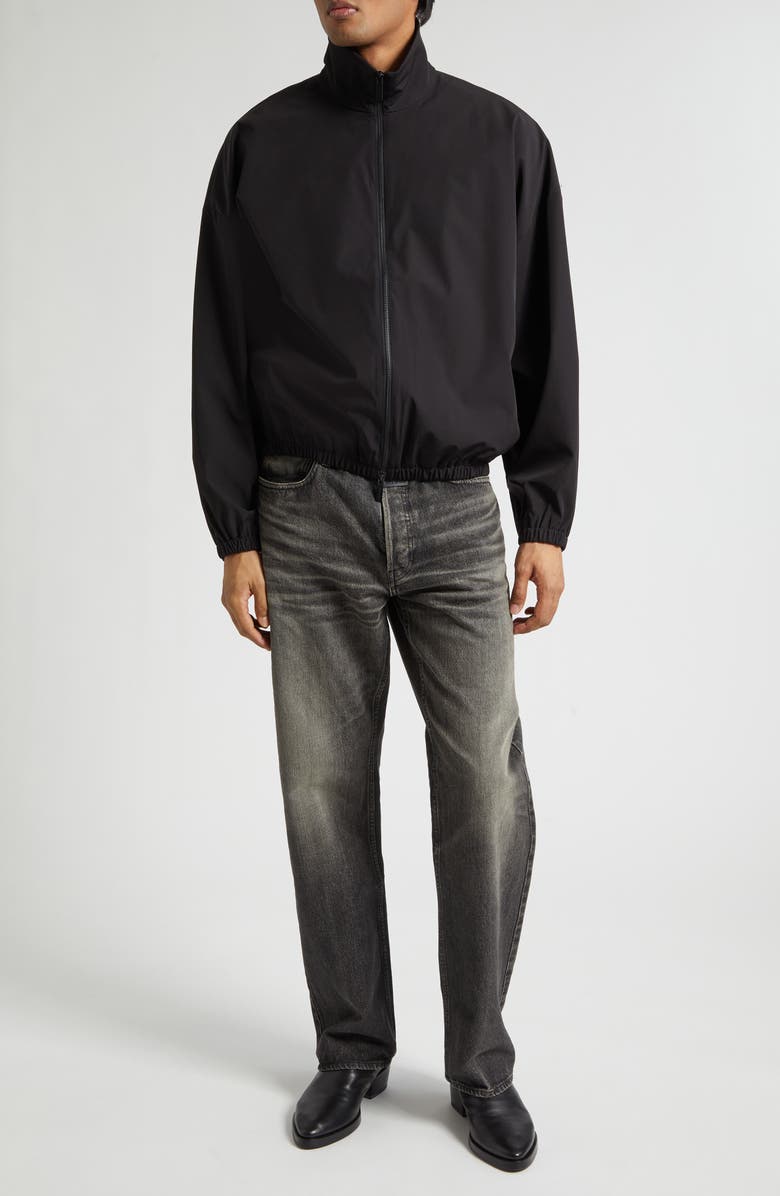 Fear of God Relaxed Track Jacket, Alternate, color, Black Black