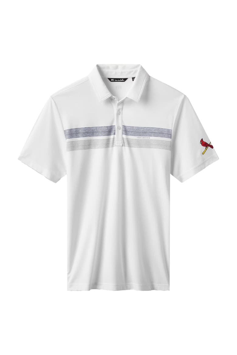 Men's TravisMathew White St. Louis Cardinals Top Recruit Tri-Blend Polo, Alternate, color, White