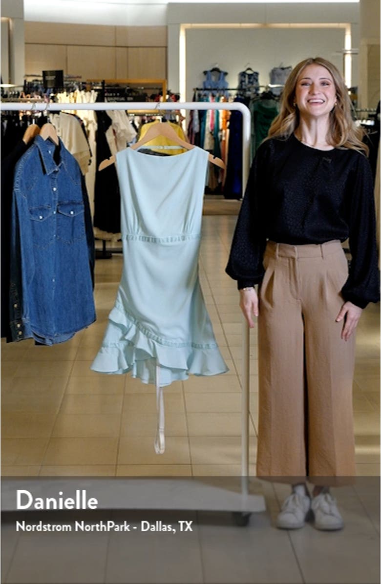 Ruffle Open Back Georgette Cocktail Minidress, sales video thumbnail