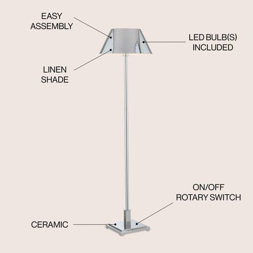 Jonathan Y Roxy 60" Metal Led Floor Lamp