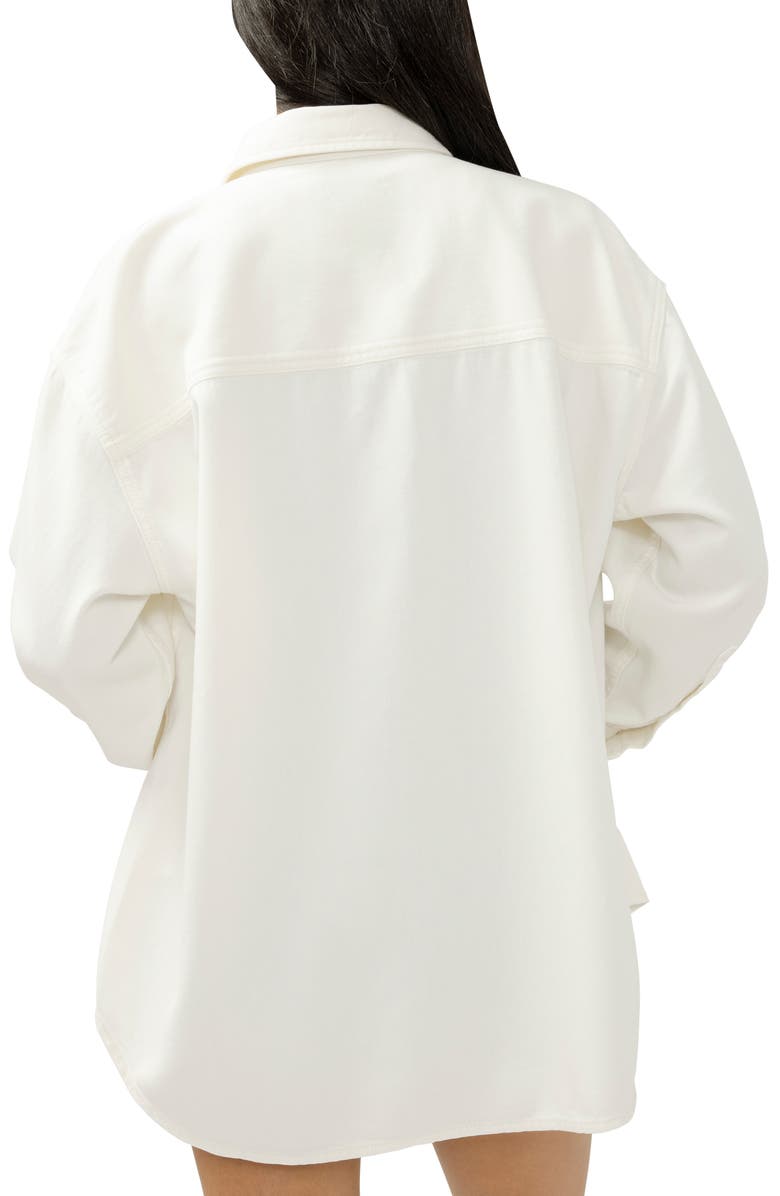 Silver Jeans Co. Denim Button-Up Beach Shirt, Alternate, color, Ecru