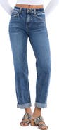 HINT OF BLU Cuffed Mid Rise Boyfriend Jeans