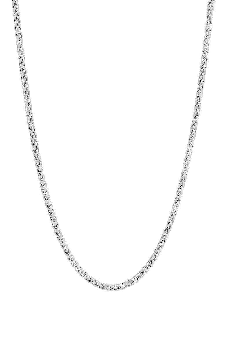 Men's Spiga Chain Necklace, Main, color, SILVER