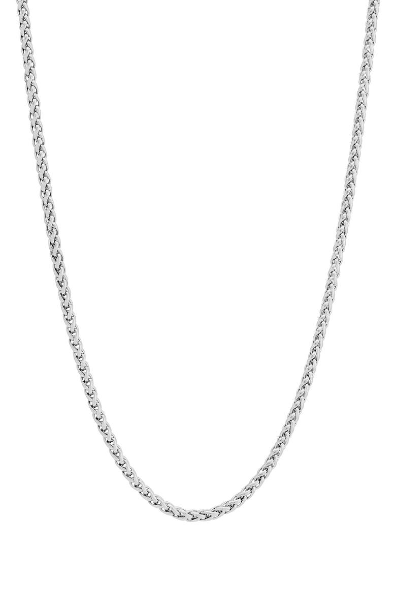 Estella Bartlett Men's Spiga Chain Necklace, Main, color, Silver