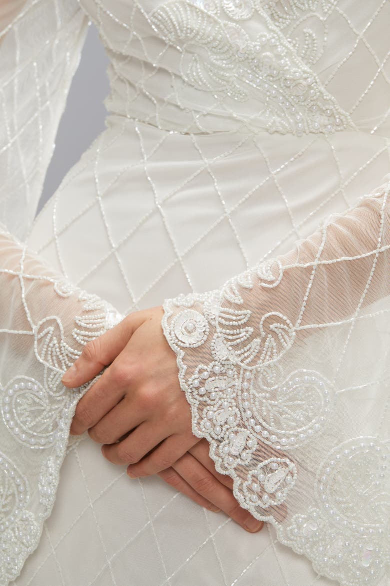 Embellished Bridal Maxi Dress, Alternate, color, Ivory