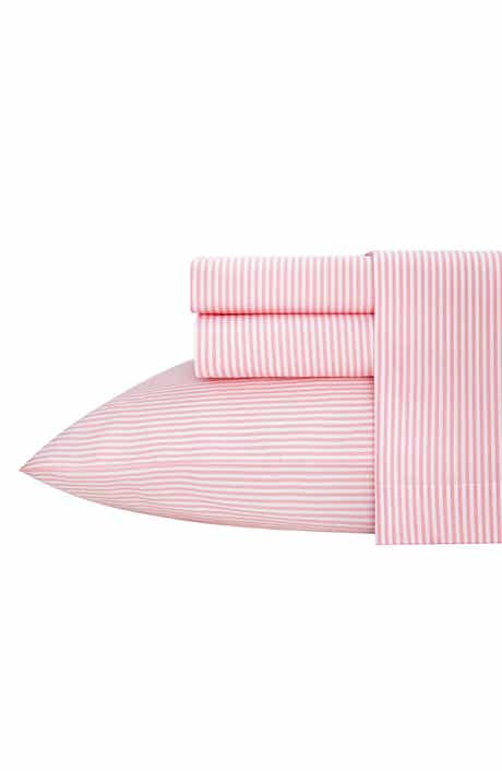 POPPY AND FRITZ Oxford Stripe 200 Thread Count Cotton Percale Sheet Set