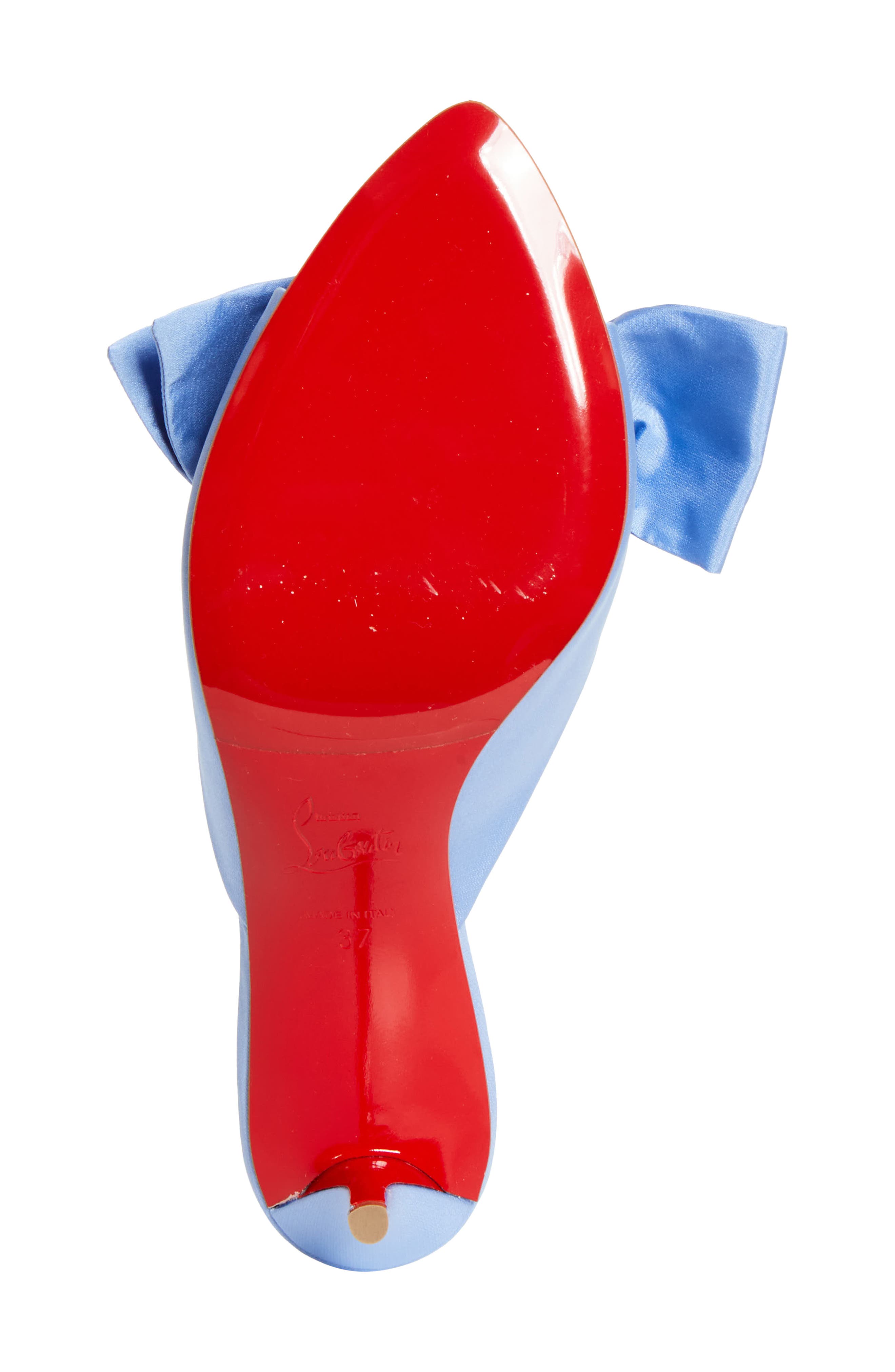 Christian Louboutin Mulazee Slide Sandal, Alternate, color, Ceruleo/ Lin Ceruleo