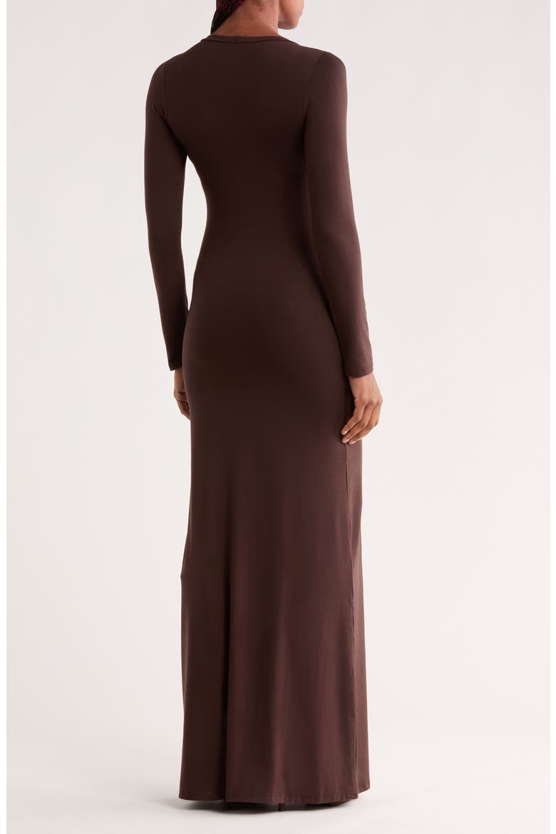 Long Sleeve Maxi Dress, Alternate, color, BRONZE BROWN