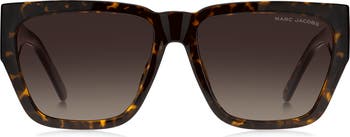 57mm Gradient Square Sunglasses