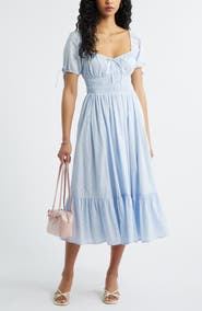 BP. Sweetheart Puff Sleeve Midi Dress