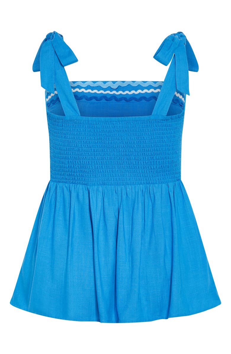 City Chic Paradiso Tie Strap Tank, Alternate, color, Ice Blue