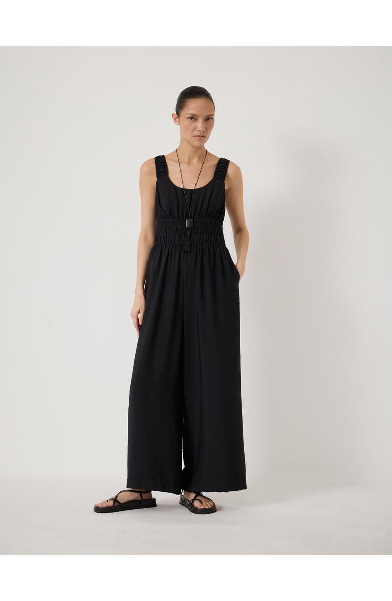 Hush Wrenna Gathered Straps Airflow Jumpsuit, Main, color, Black