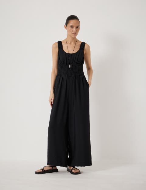 Wrenna Gathered Straps Airflow Jumpsuit