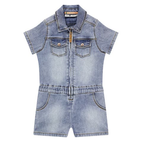 Light Wash Denim Romper