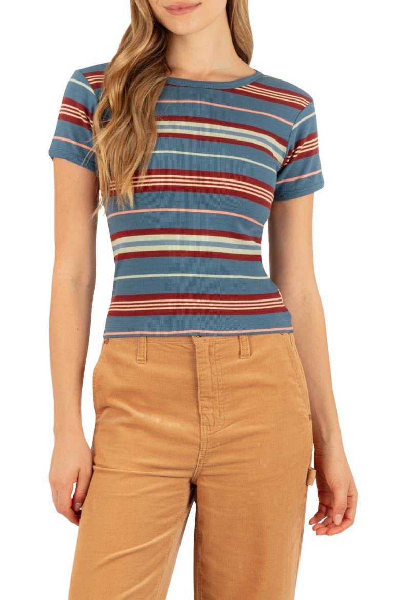 Just a Girl Fitted T-Shirt, Main, color, OCEANVIEW