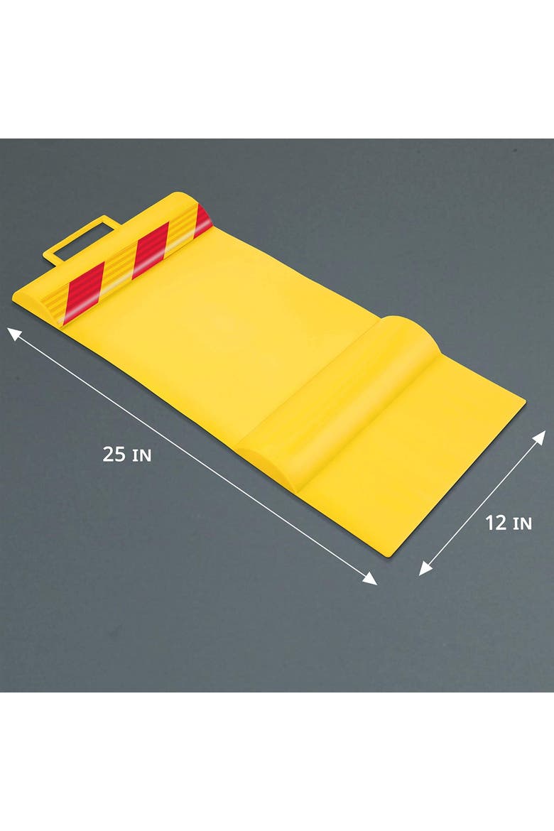 Parking Mat, Parking Stopper for Garage with Anti-Skid Grips & Handles, Alternate, color, Black