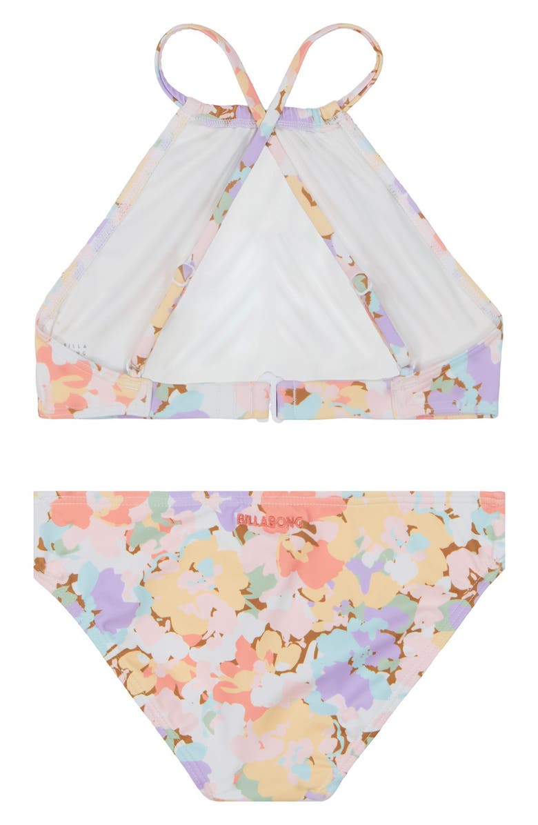 Billabong Kids' Paradise Cove Two-Piece Swimsuit, Alternate, color, Golden Fleece