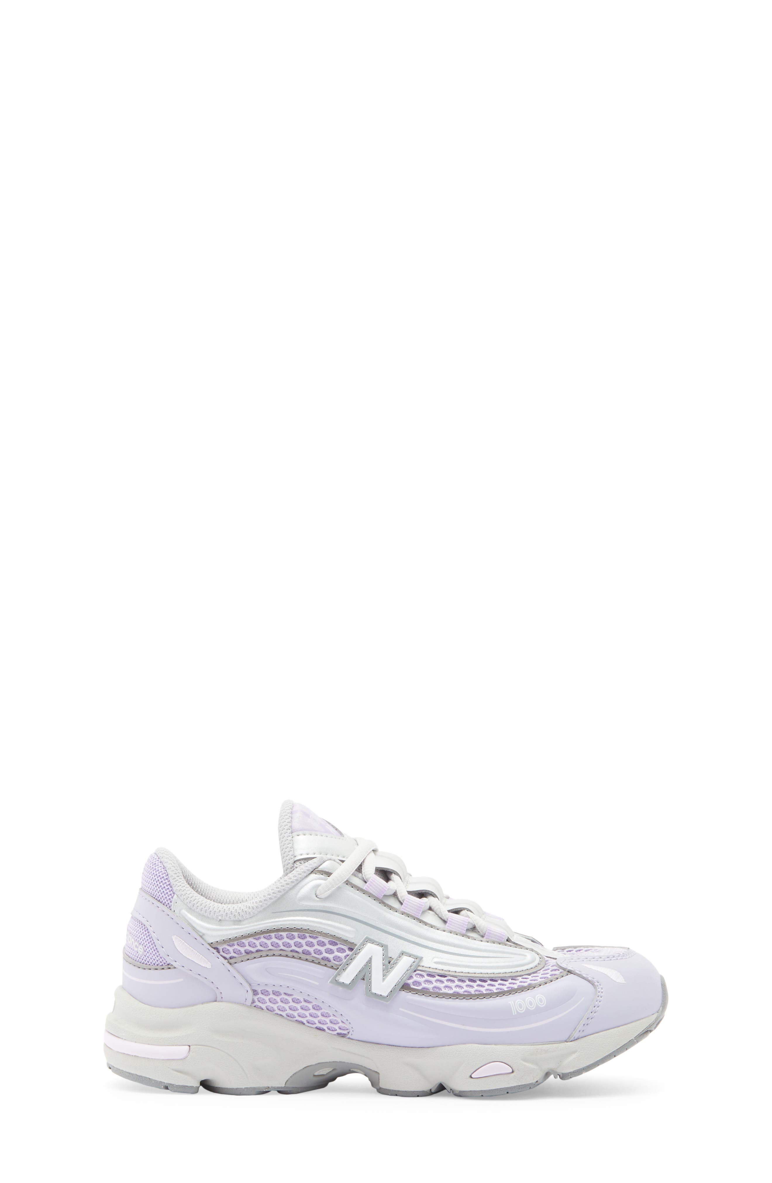 New Balance Kids' 1000 Sneaker, Alternate, color, Lavender/ Silver Metallic