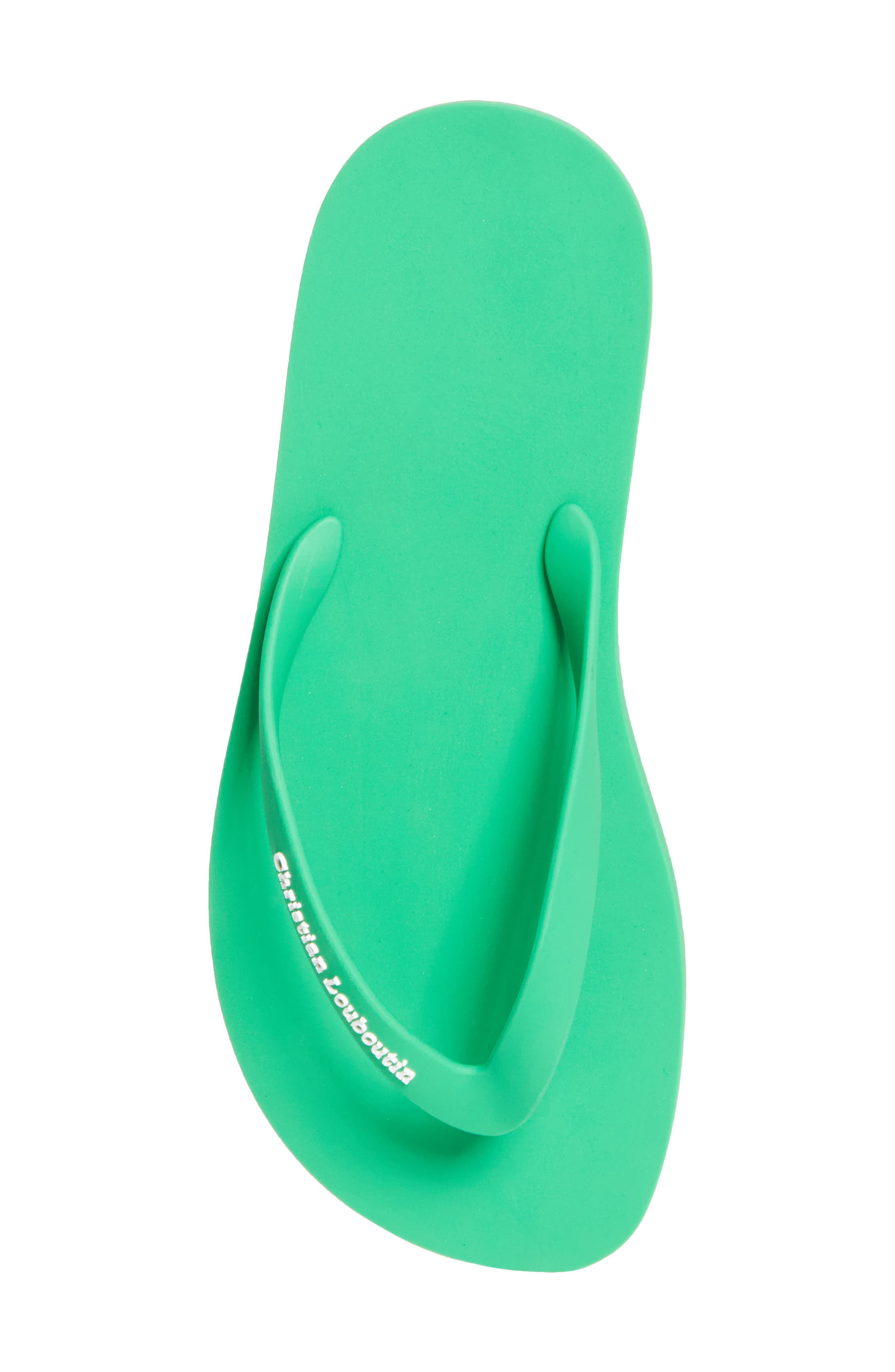 Logo Embossed Rubber Flip Flop, Alternate, color, E602-PRIMARY GREEN