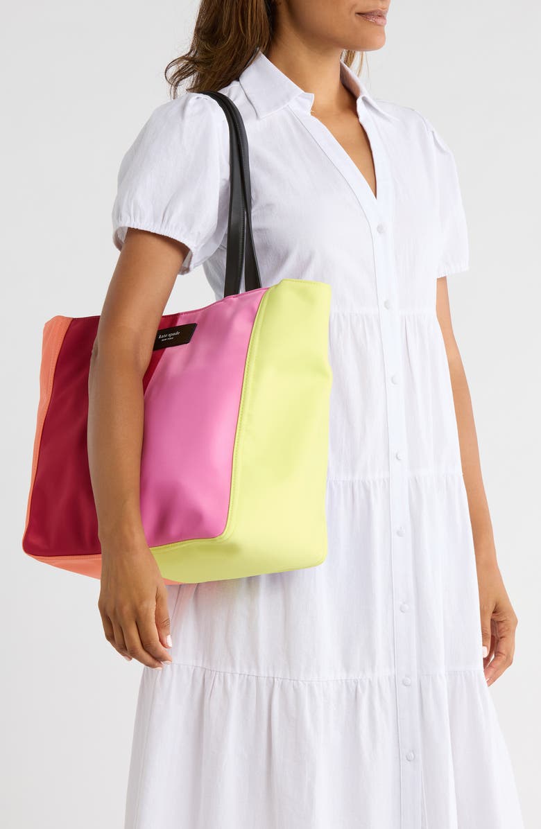 Kate Spade New York other rainbow large nylon tote bag, Alternate, color,