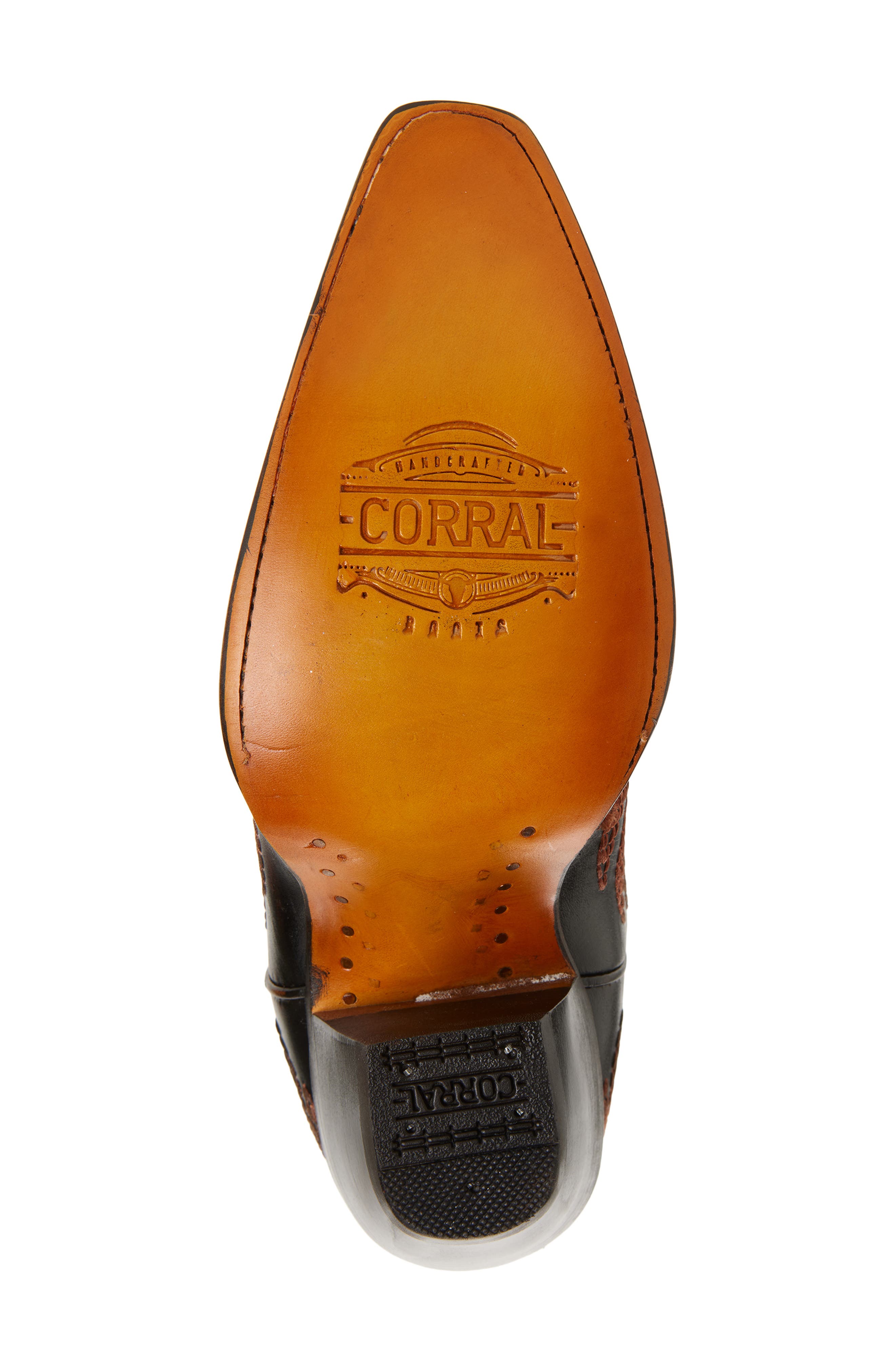 CORRAL Embroidered Overlay Western Boot, Alternate, color, 