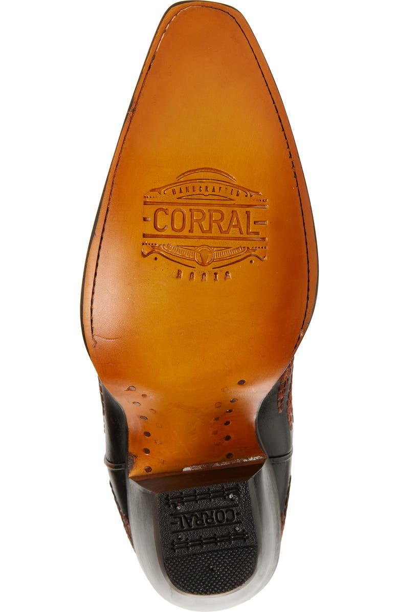 CORRAL Embroidered Overlay Western Boot, Alternate, color,