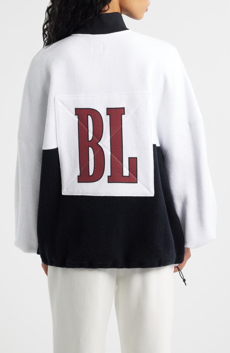 BOYS LIE Sideline Colorblock Alex Half Zip Sweatshirt, Alternate, color, Black