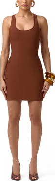 Naked Wardrobe Scoop Neck Knit Minidress