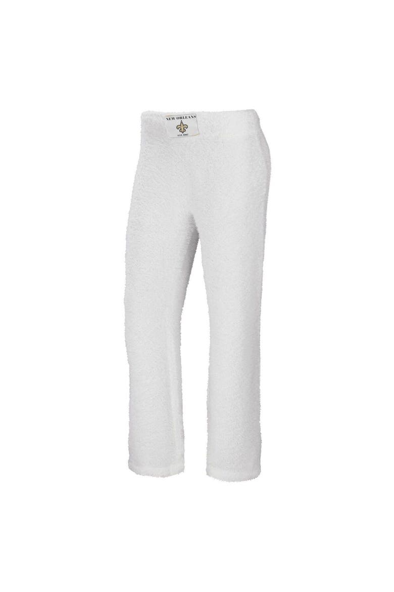 Women's WEAR by Erin Andrews Cream New Orleans Saints Cozy Scoop Neck Tank Top & Pants Sleep Set, Alternate, color, Cream