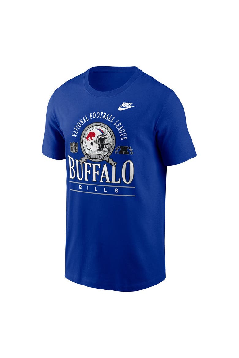 Men's Nike Royal Buffalo Bills Rewind Team Spirit Essential Cotton T-Shirt, Alternate, color, Royal