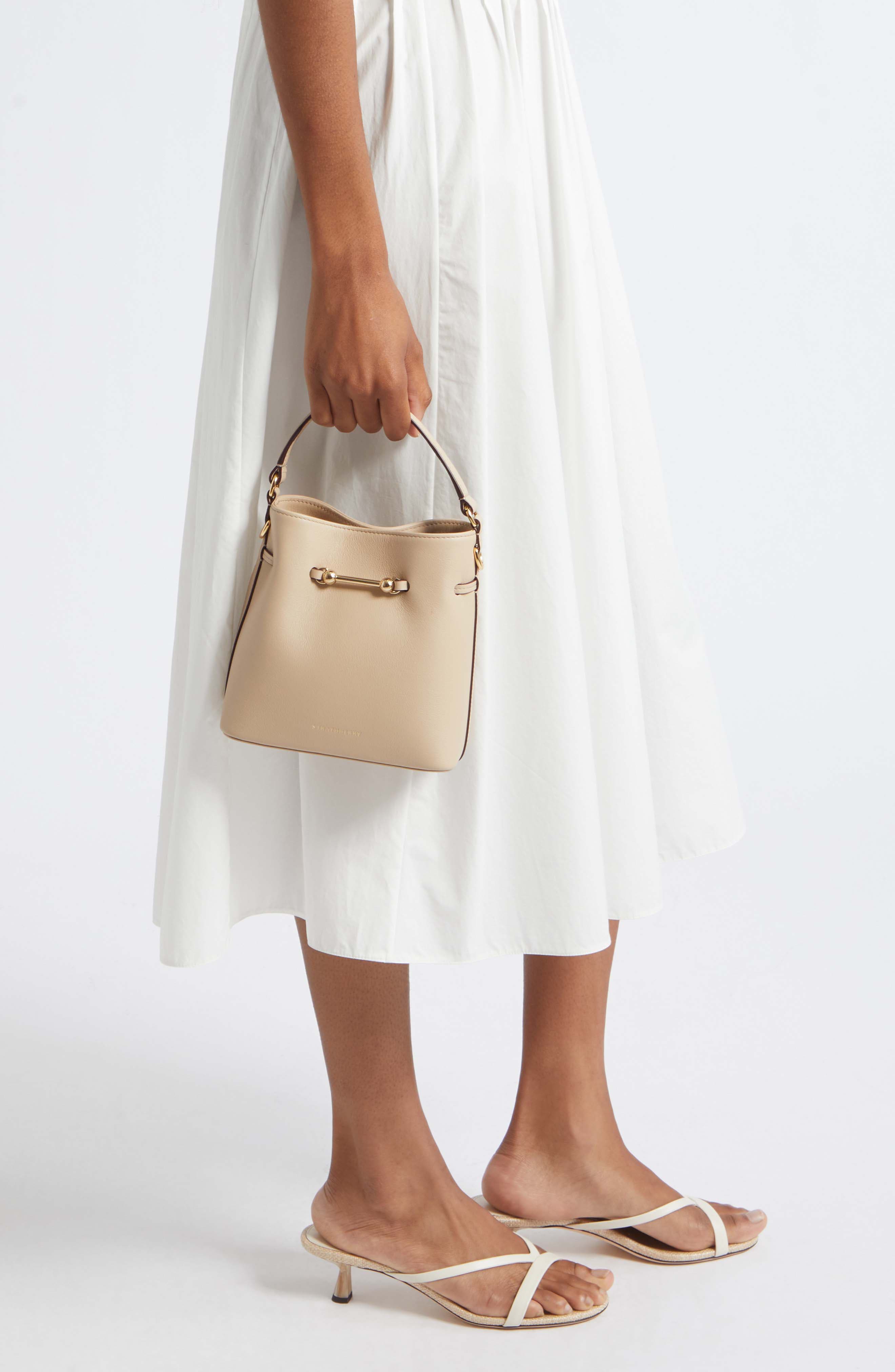 Mini Corda Leather Bucket Bag, Alternate, color, OAT