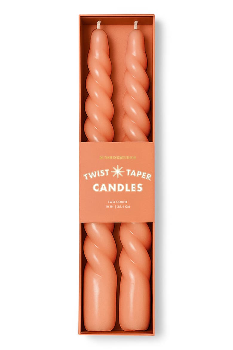 Twist Taper Candles, Main, color, Rust