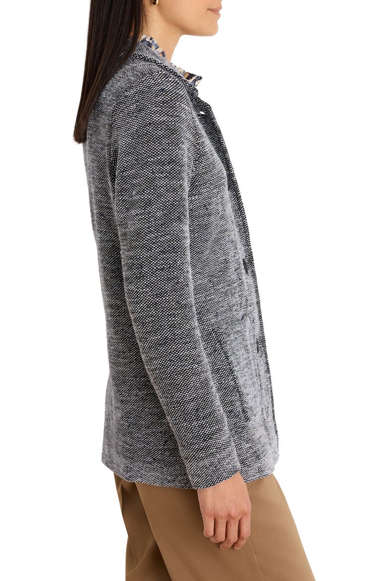 Tweed Stitch Sweater Jacket, Alternate, color, BLUE MIX