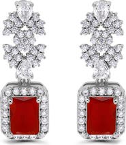 Christian Siriano New York Emerald Cut Cubic Zirconia Drop Earrings