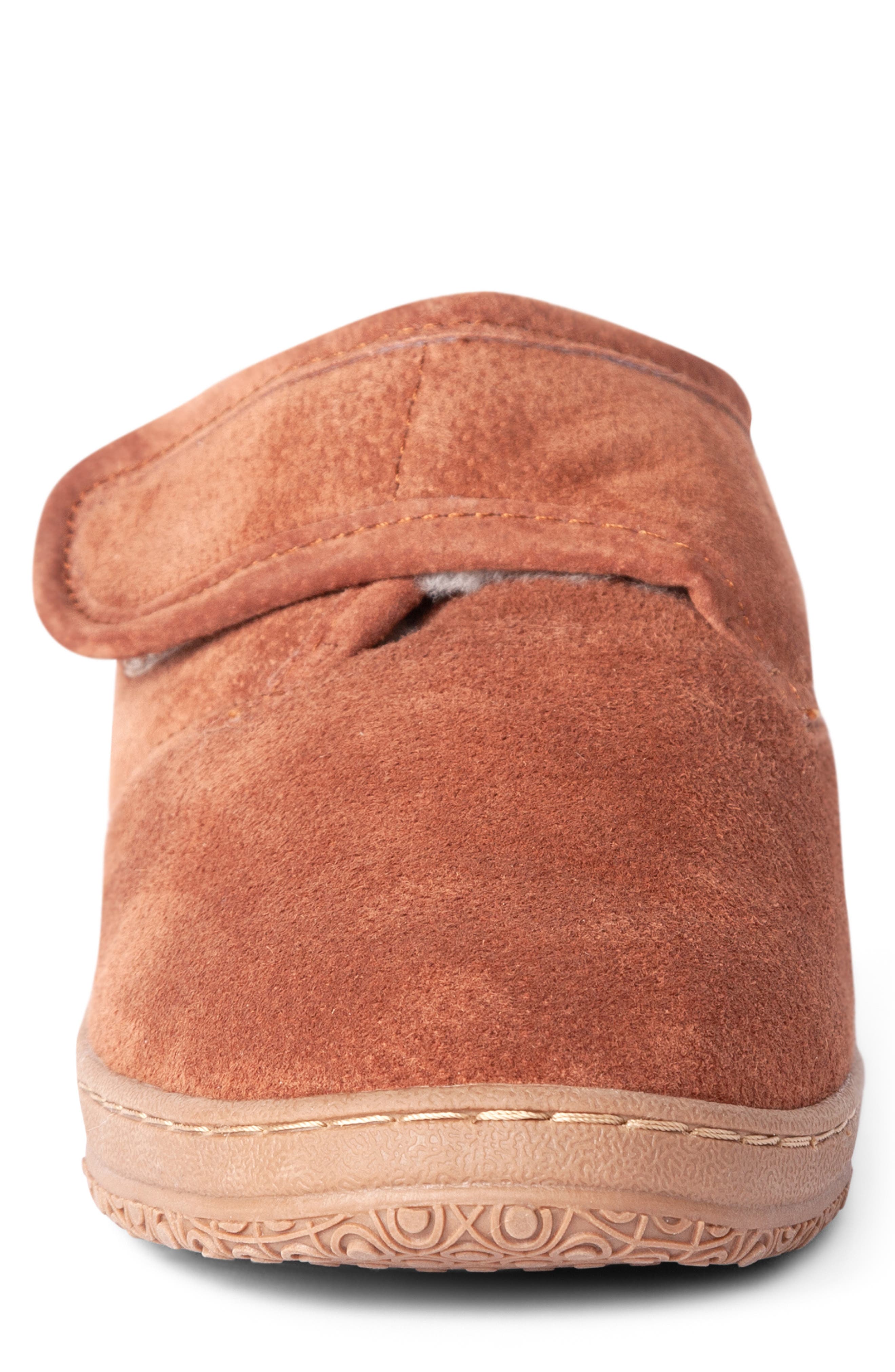Genuine Shearling Bootie Slipper, Alternate, color, CHESTNUT LEATHER