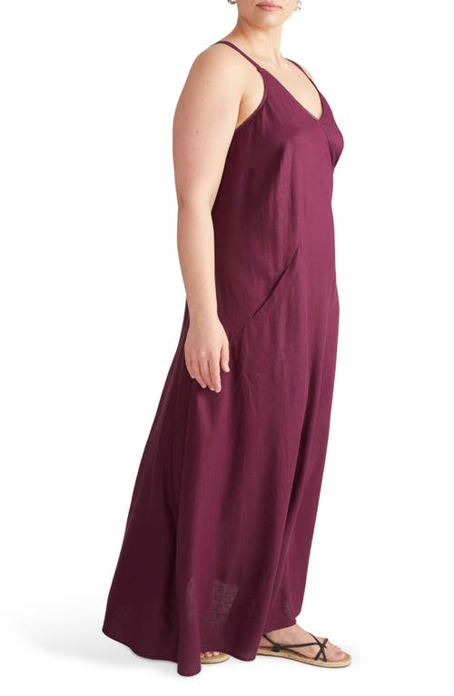 Universal Standard Kite Linen Blend Maxi Dress In Purple